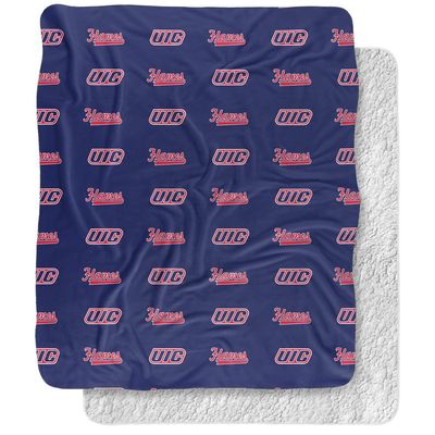 University of Illinois at Chicago Blanket, 50"X60" Logo Pattern,Silky Touch Sherpa Back Super Soft Throw Blanket