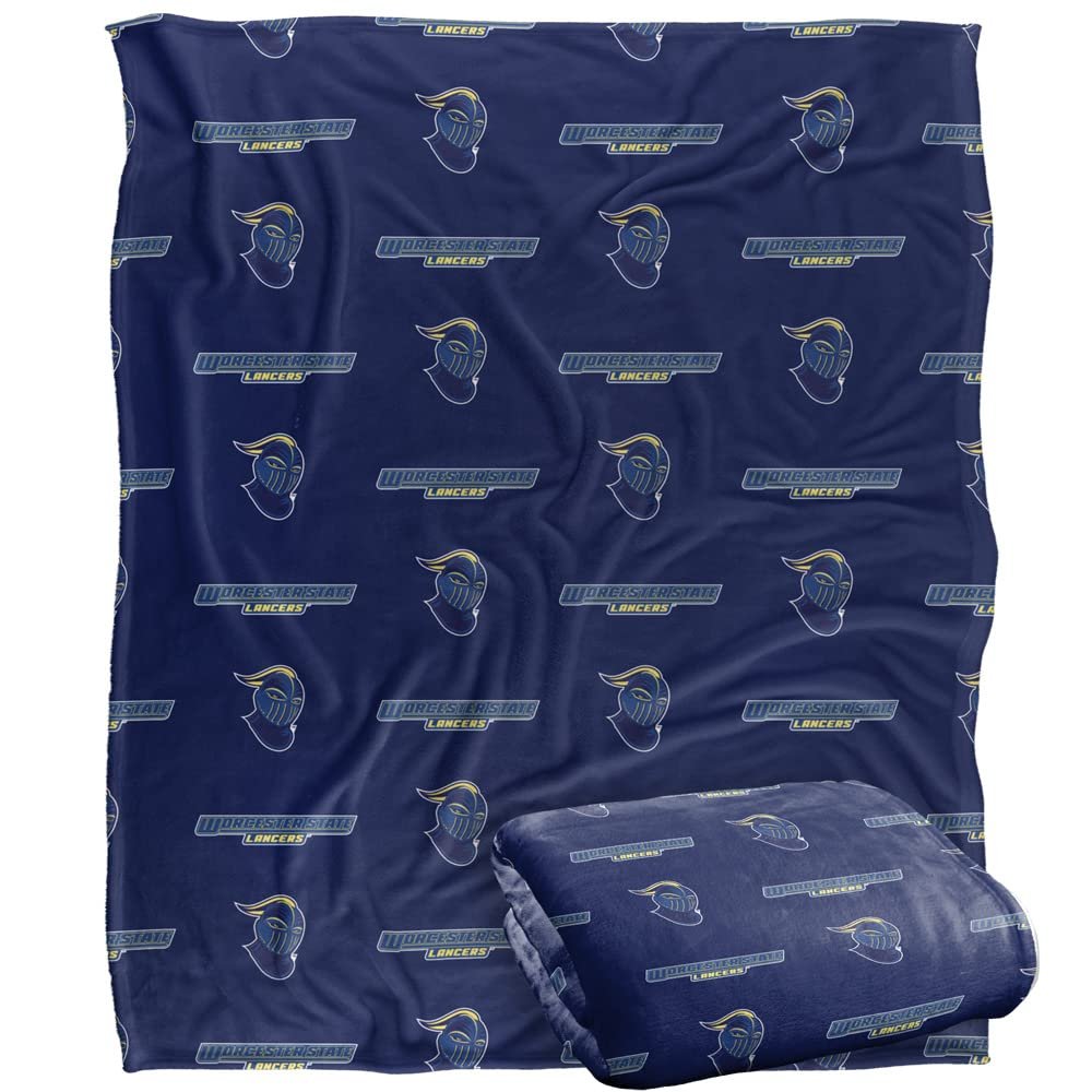 Worcester State University Blanket, 50"X60" Logo Pattern,Silky Touch Super Soft Throw Blanket 50" x 60"