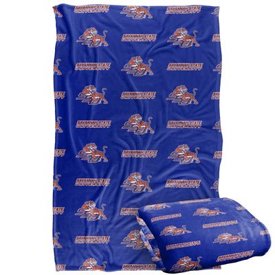 Savannah State University Blanket, 36"x58" Logo Pattern,Silky Touch Super Soft Throw Blanket 36" x 58"