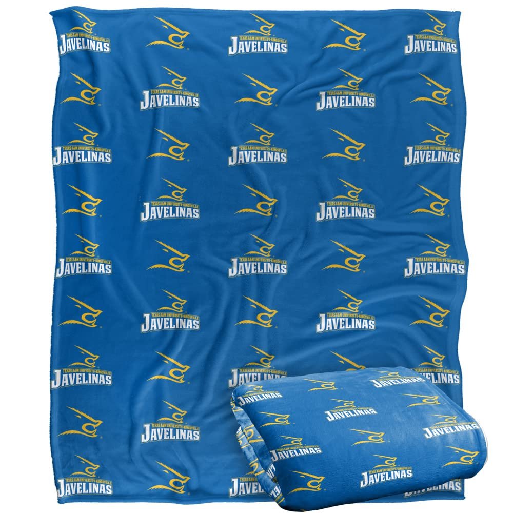 Texas A&M University, Kingsville Blanket, 50"X60" Logo Pattern,Silky Touch Super Soft Throw Blanket 50" x 60"
