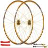 Wheelset 26er Bicycle Wheel,Double Alloy Rim Q/R MTB 7 8 9 10 Speed Bike Wheelset 32H Front Bicycle Wheel Bike Wheelset Rear Road Wheel (Color : Gold, Size : 26inch) view 1