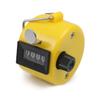 Heyiarbeit Plasitc Hand Tally Counter 4-Digit Tally Counters Mechanical Palm Counter Clicker Counter Handheld Pitch Click Counter Number Count for Row, People, Golf, Lap & Knitting, Yellow view 1