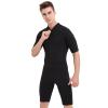 3MM Men Shorty Wetsuit Thermal Swimsuit Front Zip for Diving Snorkeling Surfing Swimming Underwater (Size : Aldult/L) view 1