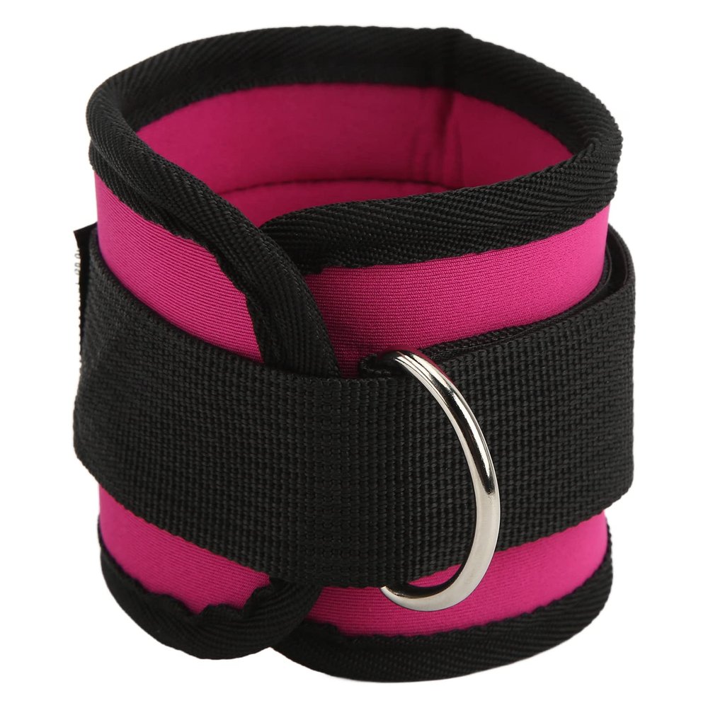 Alvinlite Adjustable Ankle Strap for Cable Machine Attachments - Gym Ankle Straps for Kickbacks, Glute Workouts, Leg Extensions, Curls, Booty Hip Abductors Exercise for Men and Women (Rose Red)
