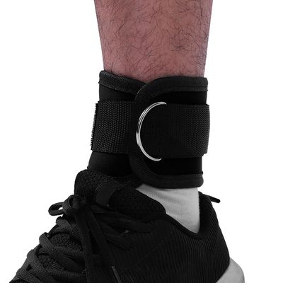 Alvinlite Single Adjustable Comfortable Ankle Strap, Double D-Ring Leg Wrist Strap Black, Work Out Cuff Attachment for Home & Gym Booty Workouts,Leg Extensions, Cable Machine Glutes Exercises