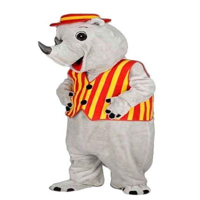 FurryWu Studio New Plush Rhino Mascot Costume Adult Size Mascotte Mascota Carnival Party Cosply Costume Fancy Dress Suit