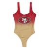 San Francisco 49ers NFL Womens Gametime Gradient One Piece Bathing Suit view 3