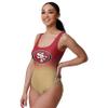 San Francisco 49ers NFL Womens Gametime Gradient One Piece Bathing Suit view 1