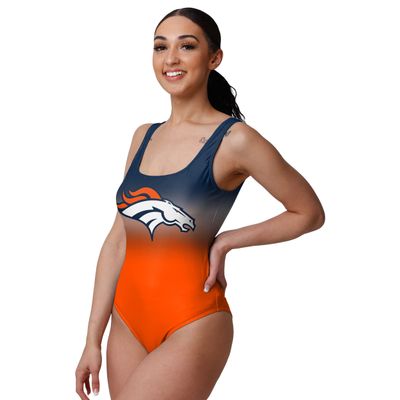 Denver Broncos NFL Womens Gametime Gradient One Piece Bathing Suit