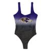 Baltimore Ravens NFL Womens Gametime Gradient One Piece Bathing Suit view 3