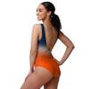 Denver Broncos NFL Womens Gametime Gradient One Piece Bathing Suit view 2
