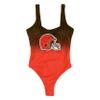 Cleveland Browns NFL Womens Gametime Gradient One Piece Bathing Suit view 3