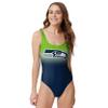 Seattle Seahawks NFL Womens Gametime Gradient One Piece Bathing Suit view 1