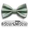Adam Young Men's Green Fern Bow Tie Pre-Tied Style Formal Satin Classic Bowtie for Tuxedo Faux Silk (Large, Deep Sage) view 1