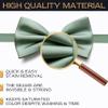 Adam Young Men's Green Fern Bow Tie Pre-Tied Style Formal Satin Classic Bowtie for Tuxedo Faux Silk (Large, Deep Sage) view 3