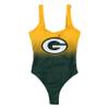 Green Bay Packers NFL Womens Gametime Gradient One Piece Bathing Suit view 3