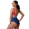 New England Patriots NFL Womens Gametime Gradient One Piece Bathing Suit view 2