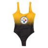 Pittsburgh Steelers NFL Womens Gametime Gradient One Piece Bathing Suit view 3