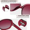 Joopin Transparent Rose Red Sunglasses for Women Polarized Oversized Ladies Sun Glasses Jackie Shades UV Protection Sunnies view 4