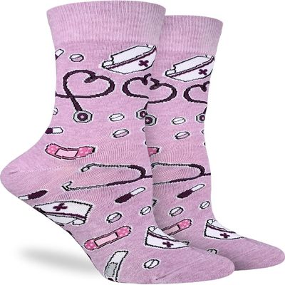 Good Luck Sock Women's Nursing Socks, Adult, Shoe Size 5-9