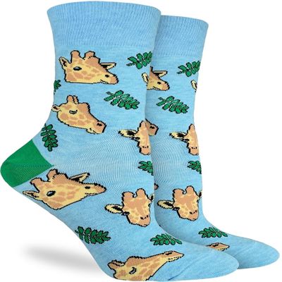 Good Luck Sock Women's Giraffe Heads Socks, Adult, Shoe Size 5-9