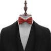 Adam Young Boy's Terracotta Blue Bow Tie Pre-Tied Style Formal Satin Classic Bowtie for Tuxedo Faux Silk (Medium, Rust) view 4
