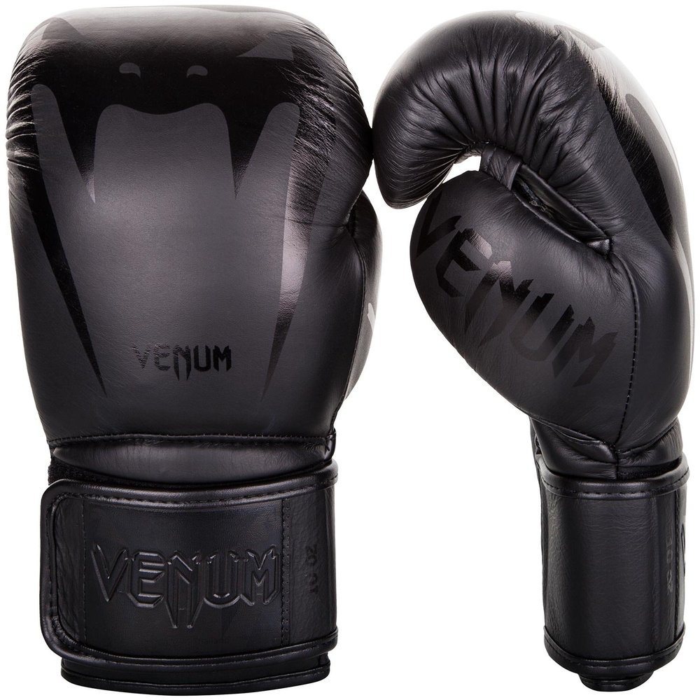Venum Giant 3.0 Boxing Gloves - Nappa Leather - Black/Black