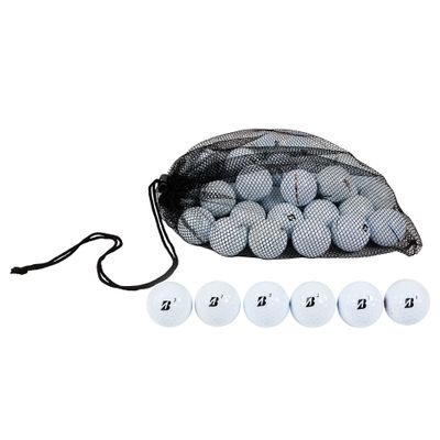 Clean Green Golf Balls 12-48 Recycled Used for Bridgestone e6 Golf Ball Mix - Good Condition Graded for Bridgestone Golf Balls - Includes Recycled & Used Golf Balls and Mesh Carrying Bag