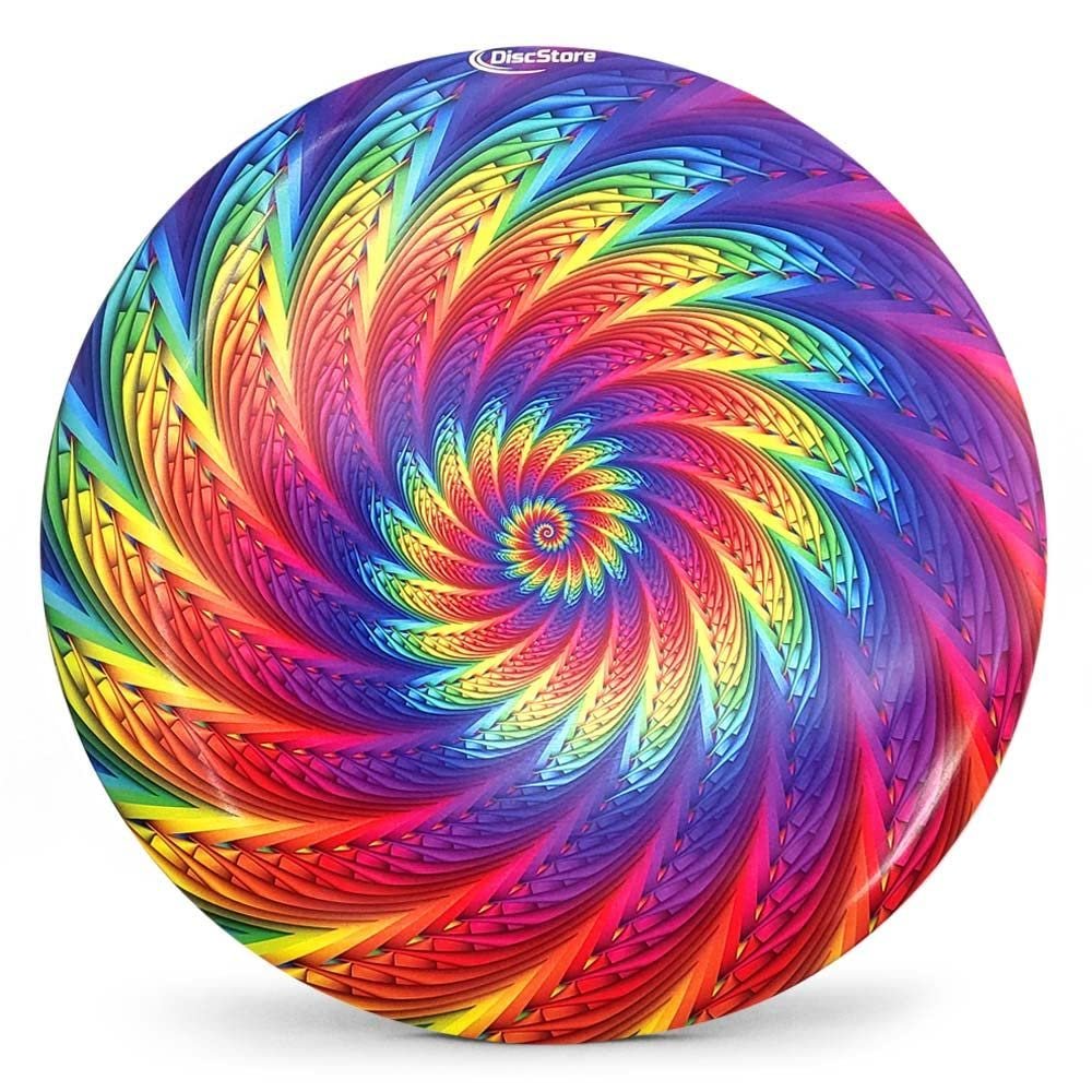 Discraft ESP Buzzz Supercolor Midrange Disc Golf Disc - Custom Design Discraft Discs - Straight Flying and Great for All Skill Levels - Free Mini Marker Included - Rainbow Swirl