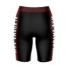 Vive La Fete Alabama A&M Bulldogs Game Day Logo Black & Brown Women's Biker Short 9" Inseam view 2