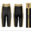 Vive La Fete US Military Academy Cadets Game Day Logo Black & Yellow Women's Biker Short 9" Inseam view 3