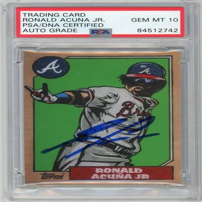 Ronald Acuna Jr 2021 Topps Project 70 Autographed Card #56 - PSA/DNA 10