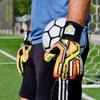 Renegade GK Fury Volt Goalie Gloves with Pro-Tek Finger Spines | 4mm Giga Grip & 4mm Duratek | Neon Yellow, Orange, Black Soccer Goalkeeper Gloves (Size 6, Youth, Flat Gecko Cut, Level 4) view 2