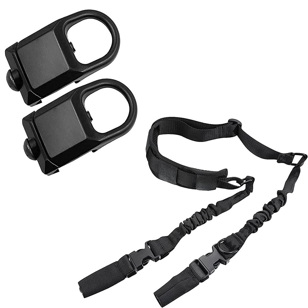 GOTICAL Two Point and Traditional Sling Picatinny Rail Attachment Mounts for Outdoors - 2 Pack (Heavy Duty Two Point Sling)