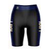Vive La Fete US Naval Naval Academy Game Day Logo Black & Blue Women's Biker Short 9" Inseam view 1