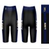 Vive La Fete US Naval Naval Academy Game Day Logo Black & Blue Women's Biker Short 9" Inseam view 3