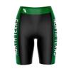 Vive La Fete North Texas Mean Green Game Day Logo Black & Green Women's Biker Short 9" Inseam view 1