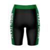 Vive La Fete North Texas Mean Green Game Day Logo Black & Green Women's Biker Short 9" Inseam view 2