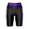 Vive La Fete Western Carolina Catamounts Game Day Logo Black & Purple Women's Biker Short 9" Inseam view 1