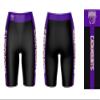 Vive La Fete Western Carolina Catamounts Game Day Logo Black & Purple Women's Biker Short 9" Inseam view 3