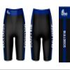 Vive La Fete Drake Bulldogs Game Day Logo Black & Blue Women's Biker Short 9" Inseam view 3