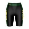 Vive La Fete Vermont Catamounts Game Day Logo Black & Green Women's Biker Short 9" Inseam view 1