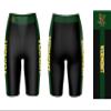 Vive La Fete Vermont Catamounts Game Day Logo Black & Green Women's Biker Short 9" Inseam view 3