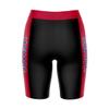 Vive La Fete South Alabama Jaguars Game Day Logo Black & Red Women's Biker Short 9" Inseam view 2