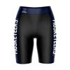 Vive La Fete Xavier University Muskateers Game Day Logo Black & Blue Women's Biker Short 9" Inseam view 1