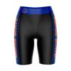 Vive La Fete Boise State Broncos Game Day Logo Black & Blue Women's Biker Short 9" Inseam view 1