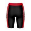 Vive La Fete Northeastern University Huskies Game Day Logo Black & Red Women's Biker Short 9" Inseam view 2