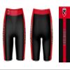 Vive La Fete Northeastern University Huskies Game Day Logo Black & Red Women's Biker Short 9" Inseam view 3