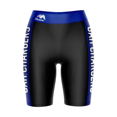 Vive La Fete Alabama at Huntsville Chargers Game Day Logo Black & Blue Women's Biker Short 9" Inseam