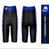 Vive La Fete Alabama at Huntsville Chargers Game Day Logo Black & Blue Women's Biker Short 9" Inseam view 3